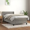 vidaXL Sommier &agrave; lattes de lit et matelas Gris clair 90x190 cm Velours
