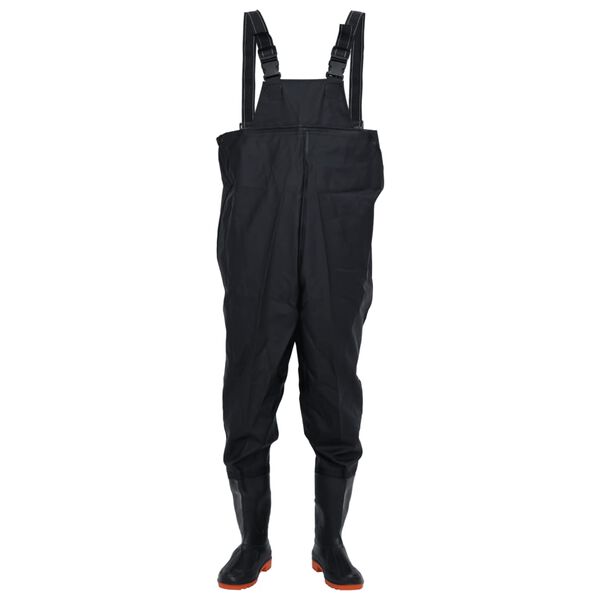 vidaXL Cuissardes avec bottes noir taille 46