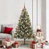 vidaXL Sapin de No&euml;l artificiel &agrave; charni&egrave;re avec neige en flocons