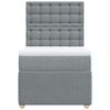 vidaXL Sommier &agrave; lattes de lit avec matelas gris clair 80x200 cm tissu