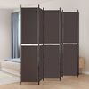 vidaXL Cloison de s&eacute;paration 6 panneaux Marron 300x220 cm Tissu