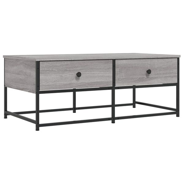 vidaXL Table basse sonoma gris 100x51x40 cm bois d'ing&eacute;nierie