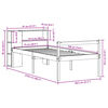 vidaXL Lit biblioth&egrave;que sans matelas 75x190 cm bois de pin massif
