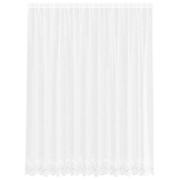 vidaXL Rideau en Dentelle avec des rideaux Blanc 245x300cm Polyester