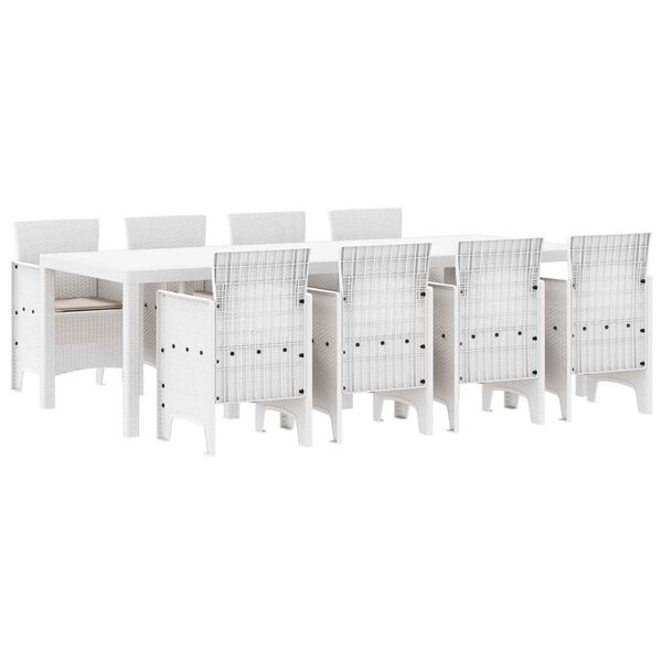 vidaXL Ensemble de salle &agrave; manger pour jardin 9 pcs Gris clair