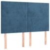 vidaXL Cadre de lit sans matelas bleu fonc&eacute; 140x190 cm velours