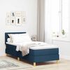 vidaXL Lit &agrave; ressorts avec matelas Bleu 80 x 200 cm tissu