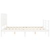 vidaXL Cadre de lit sans matelas blanc bois de pin massif
