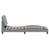 vidaXL Cadre de lit avec LED sans matelas gris clair 100x200 cm tissu