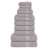 vidaXL Ensemble de serviettes FROGN 12 pcs gris 360 g/m&sup2;