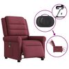 vidaXL Fauteuil de massage inclinable &eacute;lectrique Rouge bordeaux Tissu