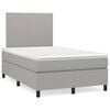 vidaXL Sommier &agrave; lattes de lit avec matelas Gris clair 120x200cm Tissu
