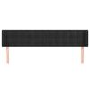 vidaXL T&ecirc;te de lit avec oreilles Noir 203x16x78/88 cm Velours