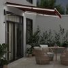 vidaXL Auvent r&eacute;tractable automatique avec LED bordeaux 350x250 cm