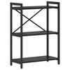 vidaXL &Eacute;tag&egrave;re 60 x 30 x 85 cm Bois d'ing&eacute;nierie Ch&ecirc;ne noir