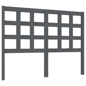 vidaXL T&ecirc;te de lit Gris 125,5x4x100 cm Bois massif de pin