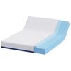 vidaXL Matelas Blanc et Bleu 140 x 190 cm Tissu jacquard