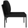 vidaXL Salon de jardin 3 pcs avec coussins Noir PVC