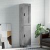 vidaXL Buffet haut Gris b&eacute;ton 34,5x34x180 cm Bois d'ing&eacute;nierie