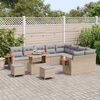vidaXL Ensemble de canapé de jardin 12 pcs beige et gris clair