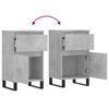 vidaXL Buffets 2 pcs gris b&eacute;ton 40x35x70 cm bois d'ing&eacute;nierie