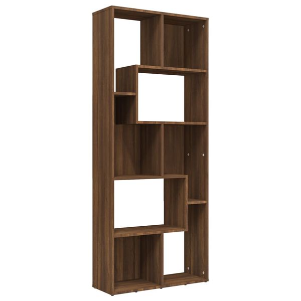 vidaXL Biblioth&egrave;que Ch&ecirc;ne marron 67x24x161 cm Bois d'ing&eacute;nierie