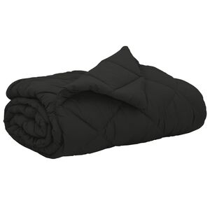 vidaXL Duvet d'&eacute;t&eacute; simple Noir 200 x 200 cm Microfibre