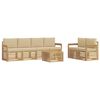 vidaXL Ensemble de canap&eacute;s d'ext&eacute;rieur 7 pc Blanc et Beige Polyester