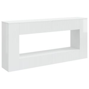 vidaXL Table console Blanc Brillant 155 x 29 x 74 cm Bois d&rsquo;ing&eacute;nierie