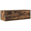 vidaXL Meuble TV ch&ecirc;ne fum&eacute; 80x31x25,5 cm bois d'ing&eacute;nierie