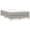 vidaXL Sommier &agrave; lattes de lit avec matelas Gris clair 120x200cm Tissu