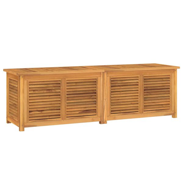 vidaXL Bo&icirc;te de rangement jardin et sac 175x50x55 cm bois massif teck
