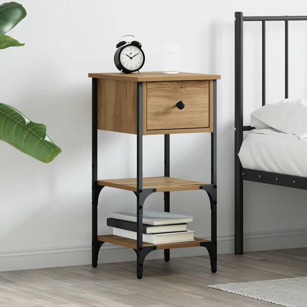vidaXL Cabinet de chevet Marron 33,5 x 36 x 70 cm Bois Recycl&eacute; Solide