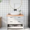 vidaXL Comptoir de salle de bain marron 100x40x(2-6) cm bois trait&eacute;