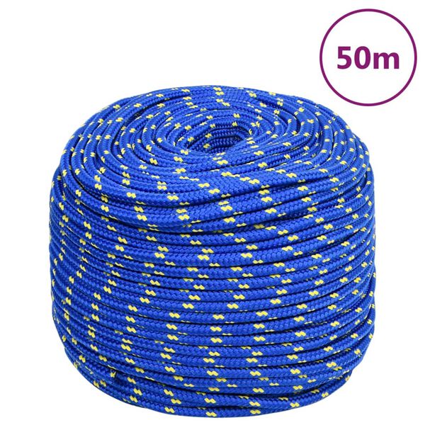 vidaXL Corde de bateau Bleu 6 mm 50 m Polypropyl&egrave;ne