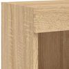 vidaXL Unit&eacute;s murales TV avec LED 5 pcs ch&ecirc;ne sonoma bois d'ing&eacute;nierie