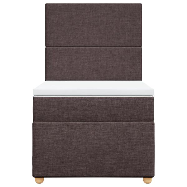 vidaXL Sommier &agrave; lattes de lit avec matelas Marron fonc&eacute; 80x200 cm