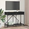 vidaXL Table console Ch&ecirc;ne noir 100 x 39 x 78,5 cm Bois d'ing&eacute;nierie