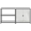 vidaXL Ensemble de rangement cuisine 2 pcs Argent&eacute; Acier galvanis&eacute;