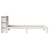 vidaXL Lit biblioth&egrave;que sans matelas blanc 90x200cm bois de pin massif