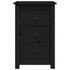 vidaXL Tables de chevet 2 pcs Noir 40x35x61,5 cm Bois de pin massif