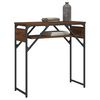 vidaXL Table console avec &eacute;tag&egrave;re ch&ecirc;ne marron 75x30x75 cm