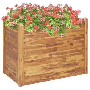 vidaXL Lit sur&eacute;lev&eacute; de jardin 110x60x84 cm Bois massif d'acacia