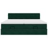 vidaXL Cadre de lit ottoman avec matelas vert fonc&eacute; 200x200 cm velours