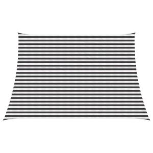 vidaXL Voile d'ombre Anthracite et blanc 4 / 5 x 3 m HDPE