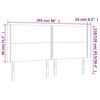 vidaXL T&ecirc;te de lit &agrave; LED Marron fonc&eacute; 203x16x118/128 cm Tissu