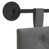 vidaXL T&ecirc;te de lit suspendue Gris fonc&eacute; 100 x 55 x 7 cm Velours