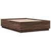 vidaXL Cadre de lit sans matelas ch&ecirc;ne marron 135x190 cm