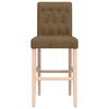 vidaXL Chaises de bar lot de 2 bois massif d'h&eacute;v&eacute;a et tissu