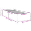 vidaXL Cadre de lit sans matelas ch&ecirc;ne fum&eacute; 90x200 cm